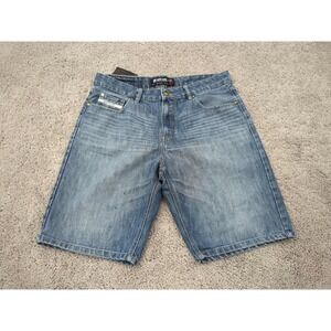 Ecko Unltd Bermuda Jean Shorts Mens 36‎ Denim Blue Raw Thentic Casual Outdoor